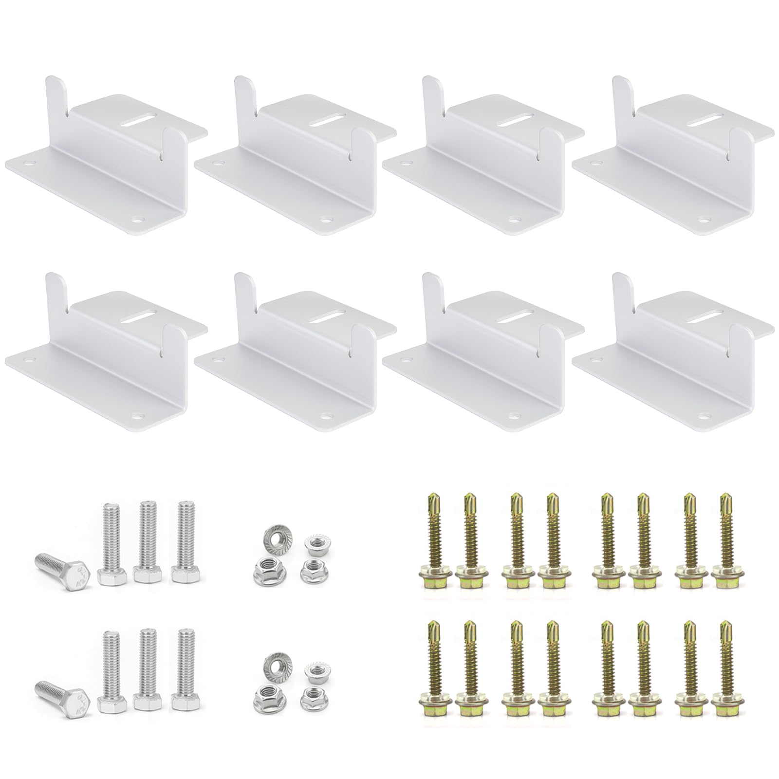 16 Sets Solar Panel Z-Brackets – Corrosion-Resistant Mounting Kit For RV, Trailer, Boat