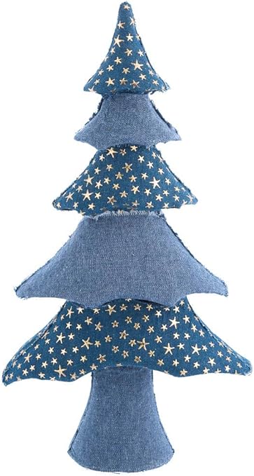 Decorazioni Natalizie Jeans.Albero Jeans Patchwork Stelle 24x42 Cm Amazon It Casa E Cucina