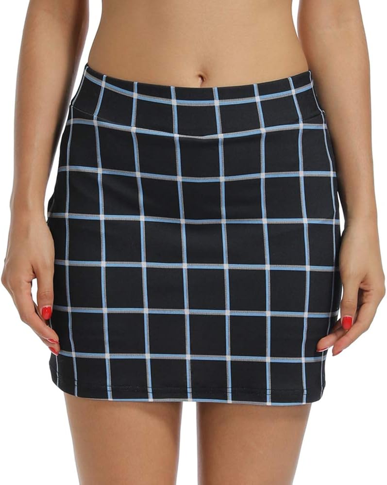 Jessie Kidden Women's Athletic Stretch Skort Tennis Skirts with Shorts and Pockets for Running Tennis Golf Workout Sports: Clothing