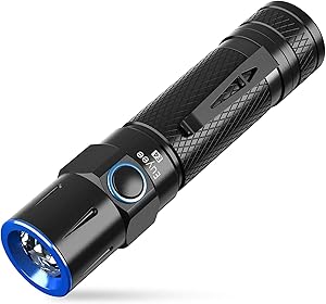 Euyee LED Tactical Flashlight (Batteries Included) -rechargeable Handheld light, 5 Light Modes, 1800 High Lumens, Water Resistant, for Camping, Hiking, Outdoor, home power failure, Emergency