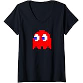 Women's 【PAC-MAN】 PAC-MAN Classic 009 V-Neck T-Shirt