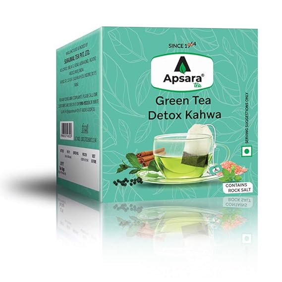 Apsara Tea Kahwa Green Detox Tea | Immunity Boosting Properties | Antioxidants Properties |