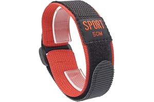 AMHUGE Hook & Loop Nylon Sport Watch Band-Waterproof Outdoor Watch Strap for Men or Women-Choice of Color & Width (18mm, 20mm, 22mm)