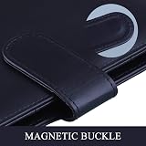 HAUTOCO PU Leather A6 Budget Binder Cover 6 Ring Notebook Organizer Black view 5