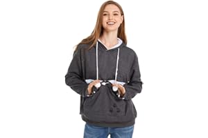 LINYUCHEN Cat Dog Pouch Hoodie Large Pet Pouch Sweatshirt Puppy Kitten Holder Carrier Pullover Shirt Unisex Hoodies