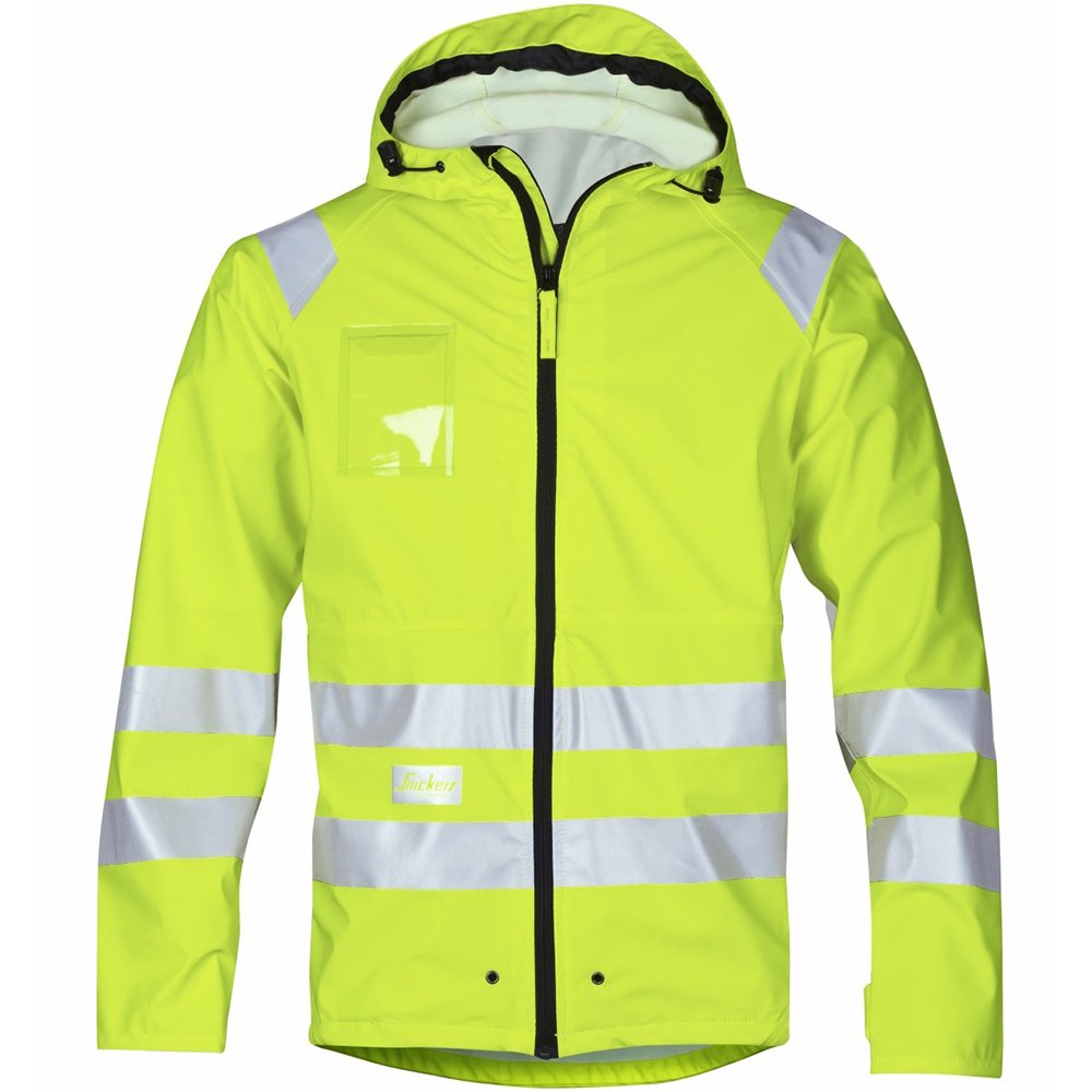 Snickers 82336600005 Size Medium Class 3 "High-Vis Rain Jacket - Yellow