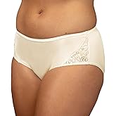 Shadowline womens Shadowline Women's Nylon Hipster Panty With Lace Insert 3 Pack