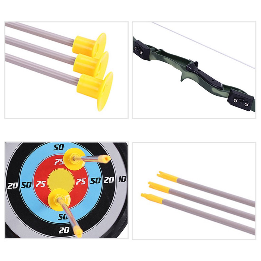 Liummrcy 12PCS Ventouse Flèche Jouet De Remplacement Ventouse Flèches Jouet Tir à L'arc Flèches De Remplacement Tir à L'arc Flèches De Remplacement Avec 18.5 Pouces De Long Pour Garçons Arc