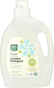 365 by Whole Foods Market, Organic Concentrated Laundry Detergent, Unscented, 66 HE Loads, 100 Fl Oz