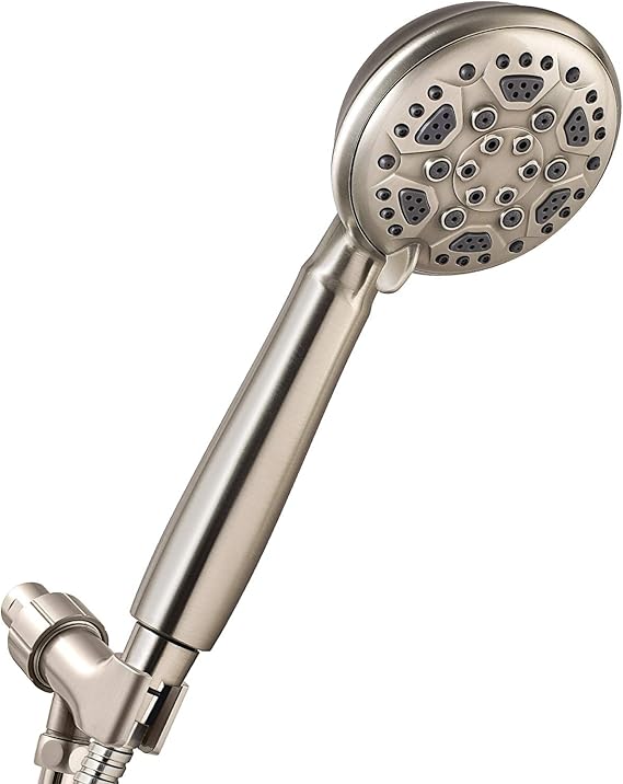 Couradric Handheld Shower Head, 6 Spray Settings Shower Head with Hose
