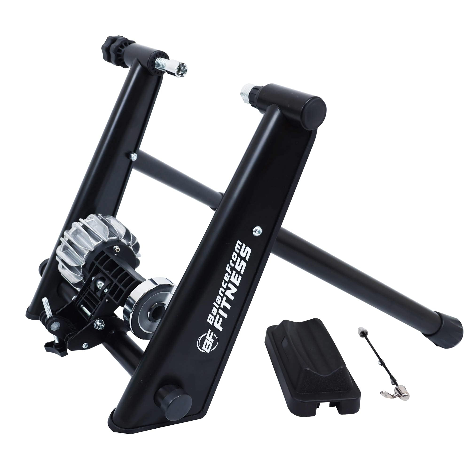 Photo 1 of ***PARTS ONLY***Fitvids Bike Trainer Stand Steel Bicycle Exercise Fluid Magnetic Stand with Front Wheel Riser Block,Black