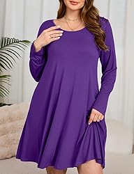 JollieLovin Women Long Sleeve Dress with Pockets