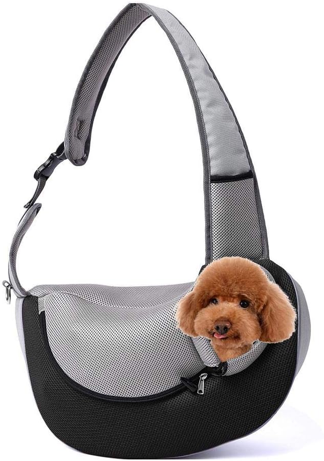Womdee Pet Sling Carrier, Breathable Adjustable Mesh Travel Single