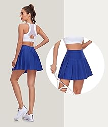 Kids Pleated Skirt Royal Blue High Waisted Golf