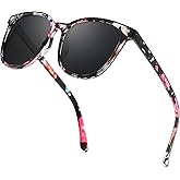 IGnaef Trendy Polarized Sunglasses for Women, Square Mirrored Shades with UV Protection Anti Glare Sun Glasses IF1851