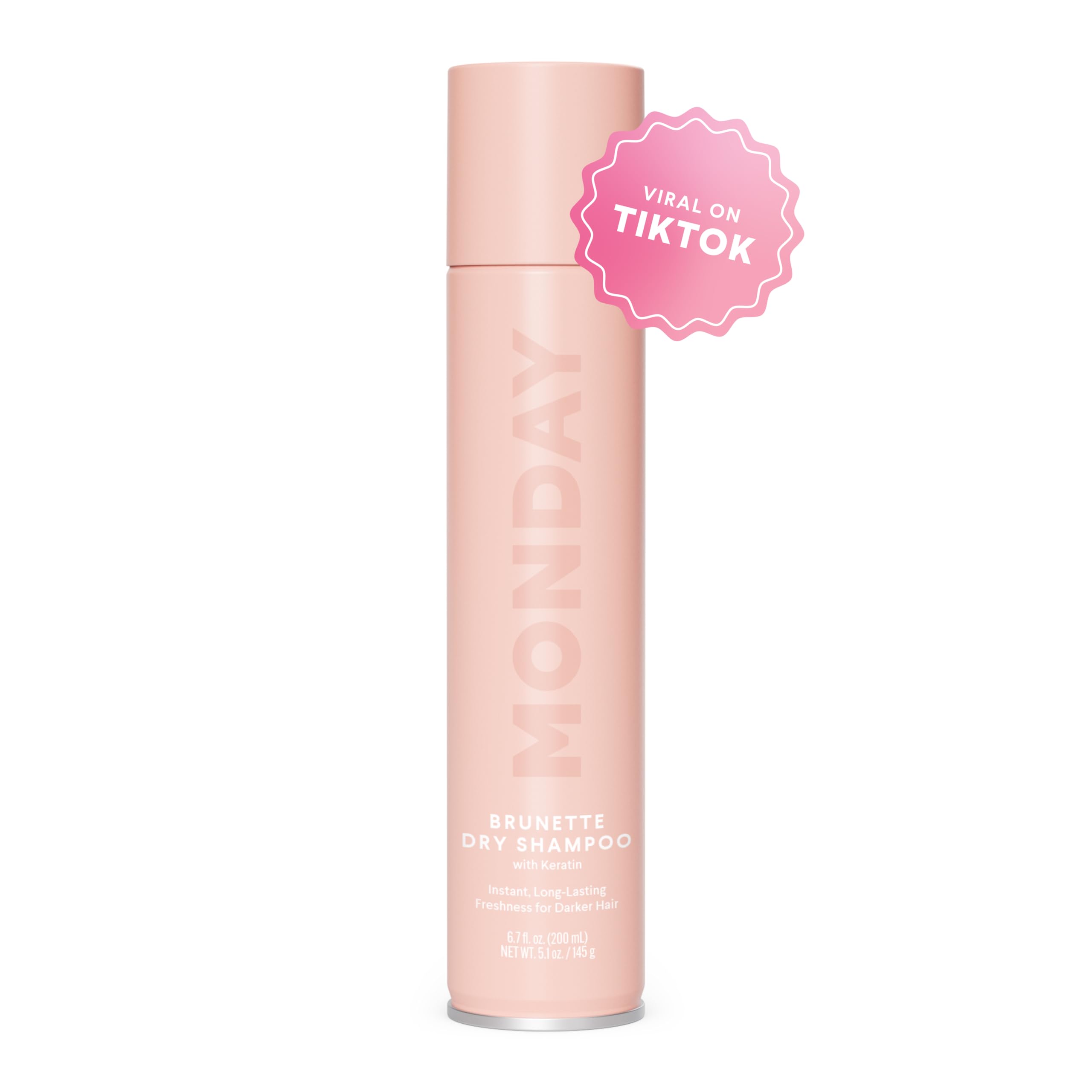 MONDAY HAIRCARE BRUNETTE Dry Shampoo with Keratin, oil-absorbing ideal for Darker Hair 200 mL