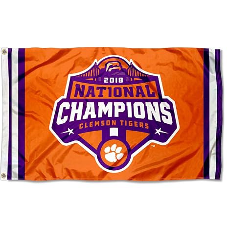 College Flags Banners Co Clemson Tigers 2018 National Football Champions Flag