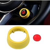 Aojezoor Steering Wheel Driving Mode knob Decorative Cover Compatible with Porsche Cayenne 2017-2023 Panamera 2017-2020 Macan 2017-2021 718 2016-2023 911 2017-2019 ForPorsche 9Y0 971.1 95B.1 982 991.2