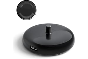 ROLEADER Charger Base Compatible with Philips Sonicare Electric Toothbrush HX Series, Ultra-Thin Type C Travel Charger for Philips HX3000/ HX6000/ HX8000/ HX9000 Series, Fast Charging Portable, Black