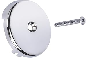 PRIMSOPH One Hole Overflow Faceplate Tub Drain Trim Kit Conversion Kit Assembly Universal Fine Coarse Thread Replacement Chrome