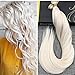 Ugeat 18inches I Tip Human Hair Extensions #60 Light Blonde Keratin Tipped Human Hair Extensions Pre Bonded Straight Brazilian Remy Salon Human Hair 1g/s