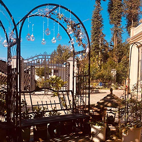 LBSY Rosenbogen aus Metall, mit Bänken, Höhe 6,8 Ft X Breite 3,7 Ft, Kann für Gartenpavillons für Verschiedene… – Bild 8