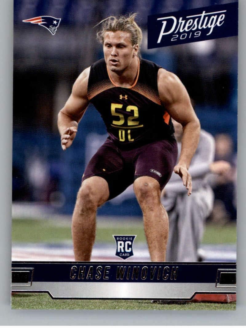 Amazon Com 2019 Prestige Nfl 245 Chase Winovich Rc Rookie Card New England Patriots Official Panini Football Trading Card Collectibles Fine Art