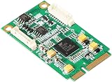 Wresetly Mini PCIe 2 Port RS422 RS485 Serial DB9 Half Size I/O Card 17V352 view 2