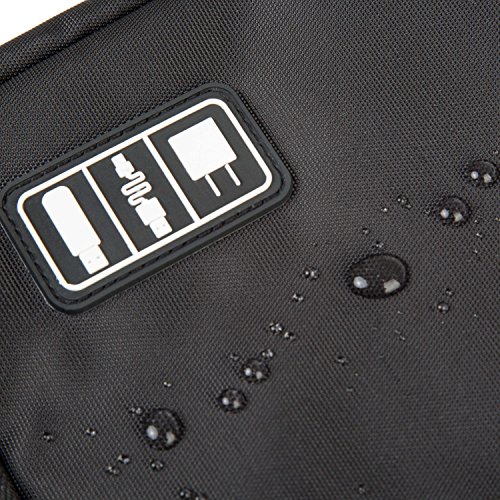 Universal Cable Organizer Electronics Accessories Case Travel Portable Carry on Bag for Various USB Phone Computer iPad Charger Power Bank (Double Layer)