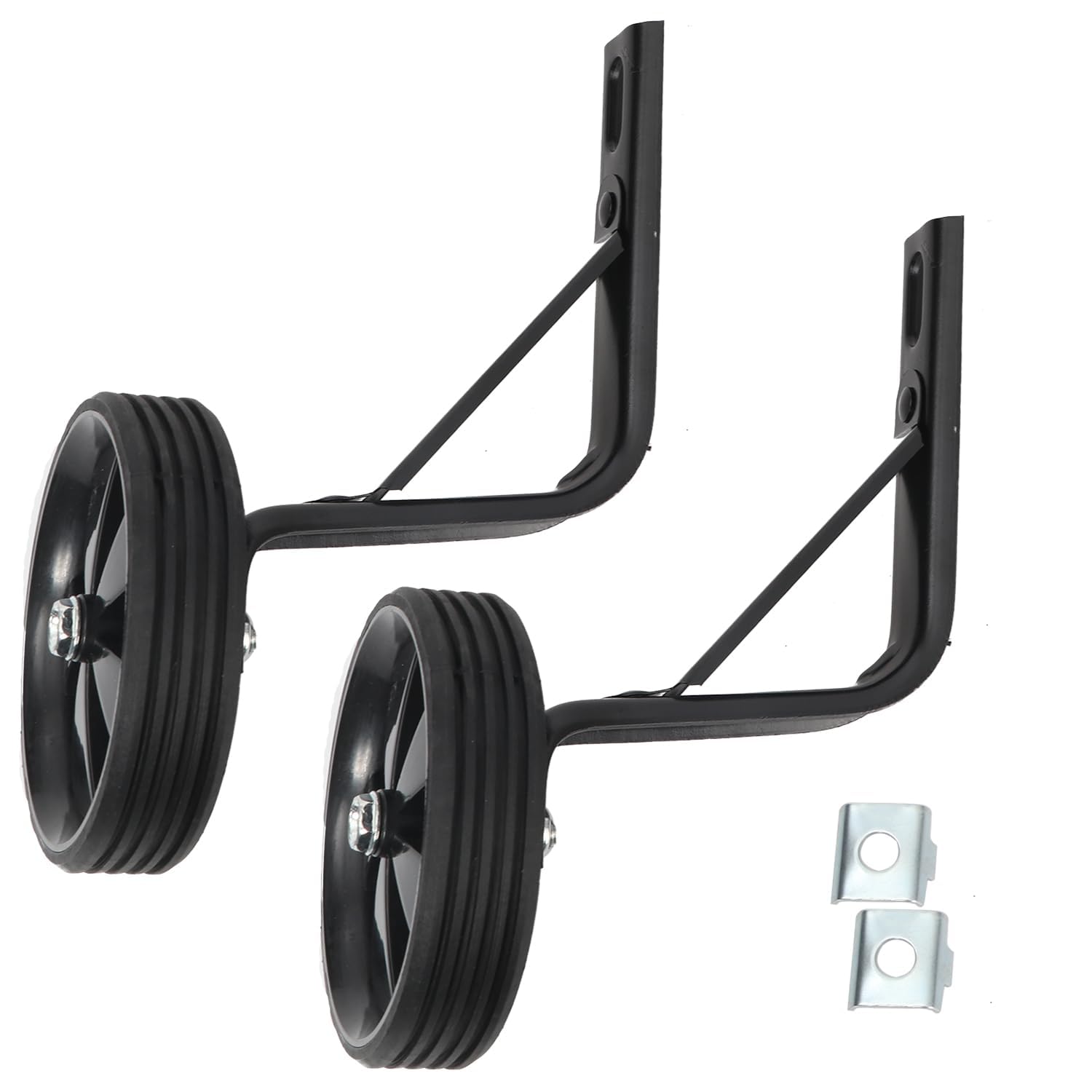 Photo 1 of Glerc Adjustable Bicycle Training Wheels Heavy Duty Rear with Stabilizers Mounted Kit for Kids Boy Girls Suitable for 18 inch Children Bikes, Black