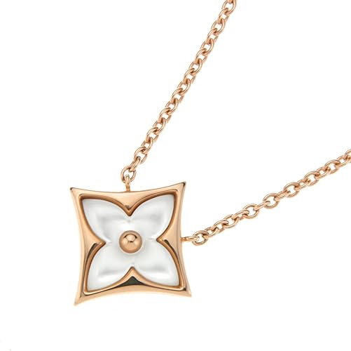 Amazon ルイヴィトン Louis Vuitton ネックレス Q モノグラム ピンクゴールド ホワイト 並行輸入品 ネックレス 通販