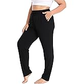Cheapestbuy Women's Plus Size Comfy Lounge Pants Active Yoga Sweatpants Casual Stretchy Jogger Pants with Pockets Drawstring