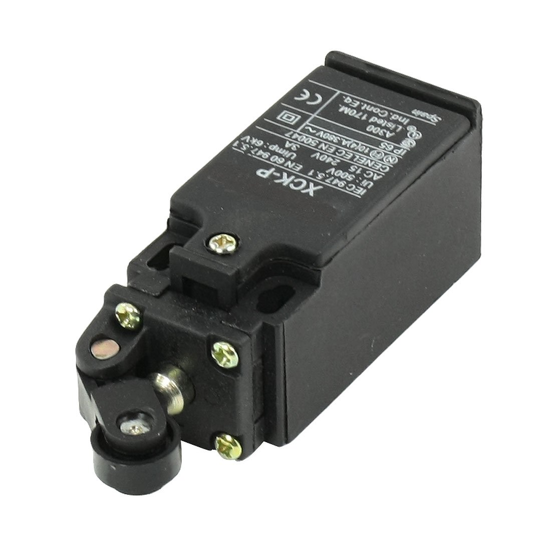 Sourcingmap XCK-P 240VAC 3 Amp Momentary Rotatable Roller Plunger Actuator Limit Switch for CNC Mill 3D Printer Door Switch