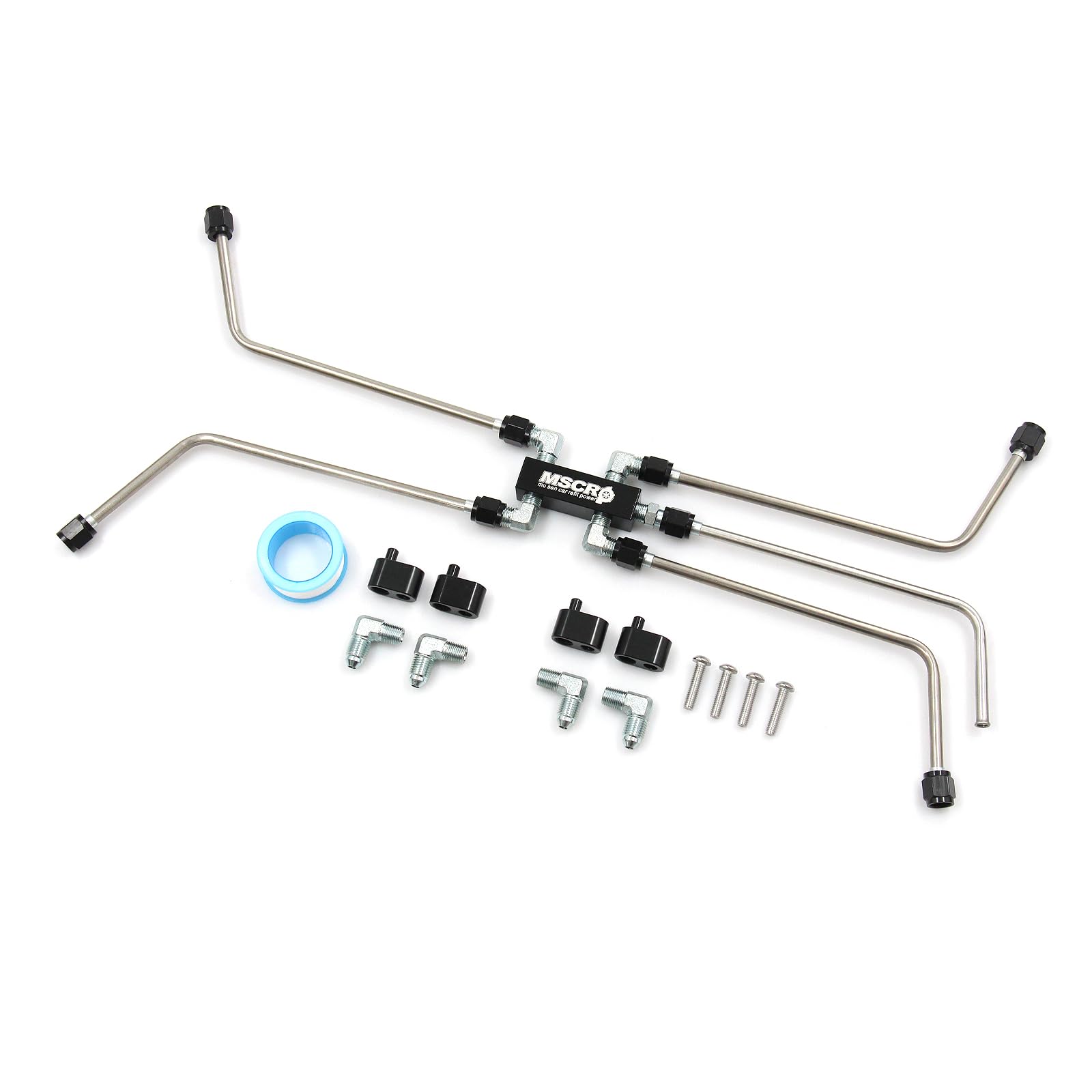 Photo 1 of MSCRP AN4 Fuel Brake Line,LS Coolant Crossover Steam Vent Kit LS Stainless Coolant Crossover Steam Vent Kit Compatible with for LS1, LS2, LS3, LS6, LS7, LS9, LSX
