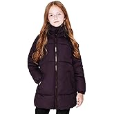 SOLOCOTE Girls Winter Coats Heavyweight Mediun Length Warm Jackets Down-like Cotton Wadding Outwear 3-14Y