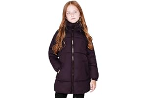 SOLOCOTE Girls Winter Coats Heavyweight Mediun Length Warm Jackets Down-like Cotton Wadding Outwear 3-14Y