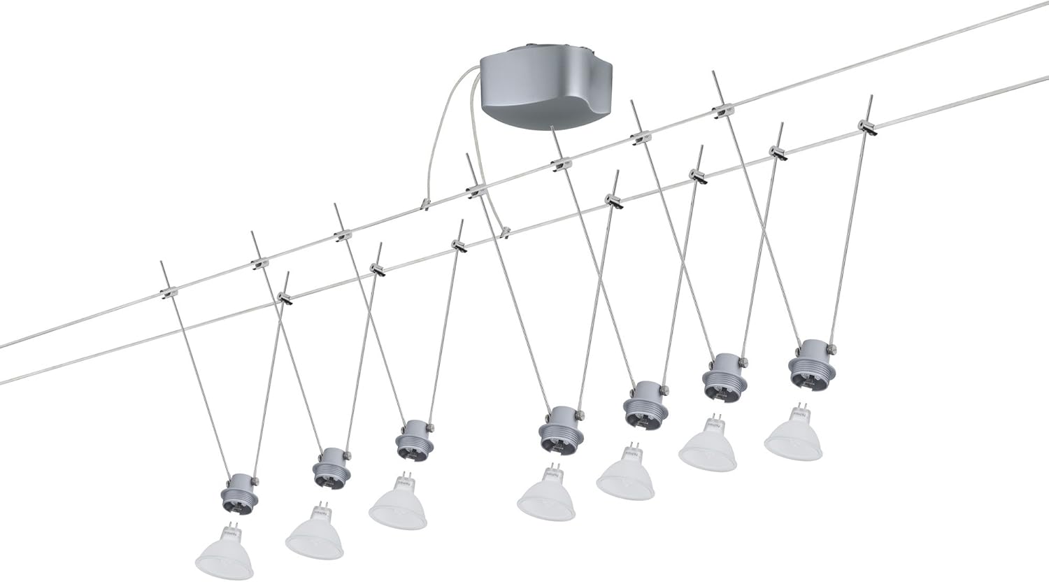 Paulmann Seilsystem Metall Gu5 3 Silber Amazon De Beleuchtung