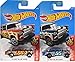 Hot Wheels 2017 HW Flames '55 Chevy Bel Air Gasser 2/10, Set of 2 Cars: Blue & Red
