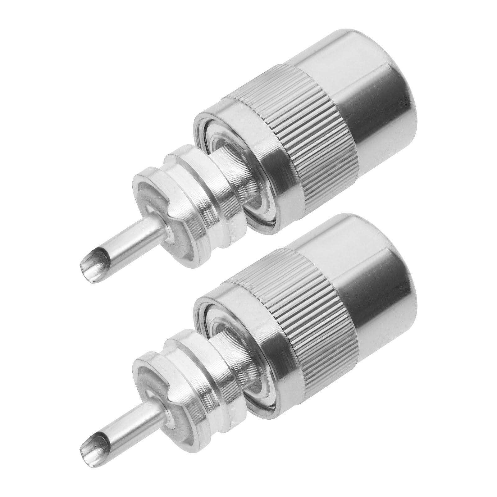 2pcs UHF Male RF Coaxial Connector PL259 UHF Male Plug UHF Coaxial Cable Adapter LMR400 KMR400 RG8 Coaxial Cables for Radio Projects Vehicle Antenna Signal
