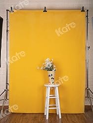 Kate 5x7ft Yellow Backdrops Solid Yellow Portrait