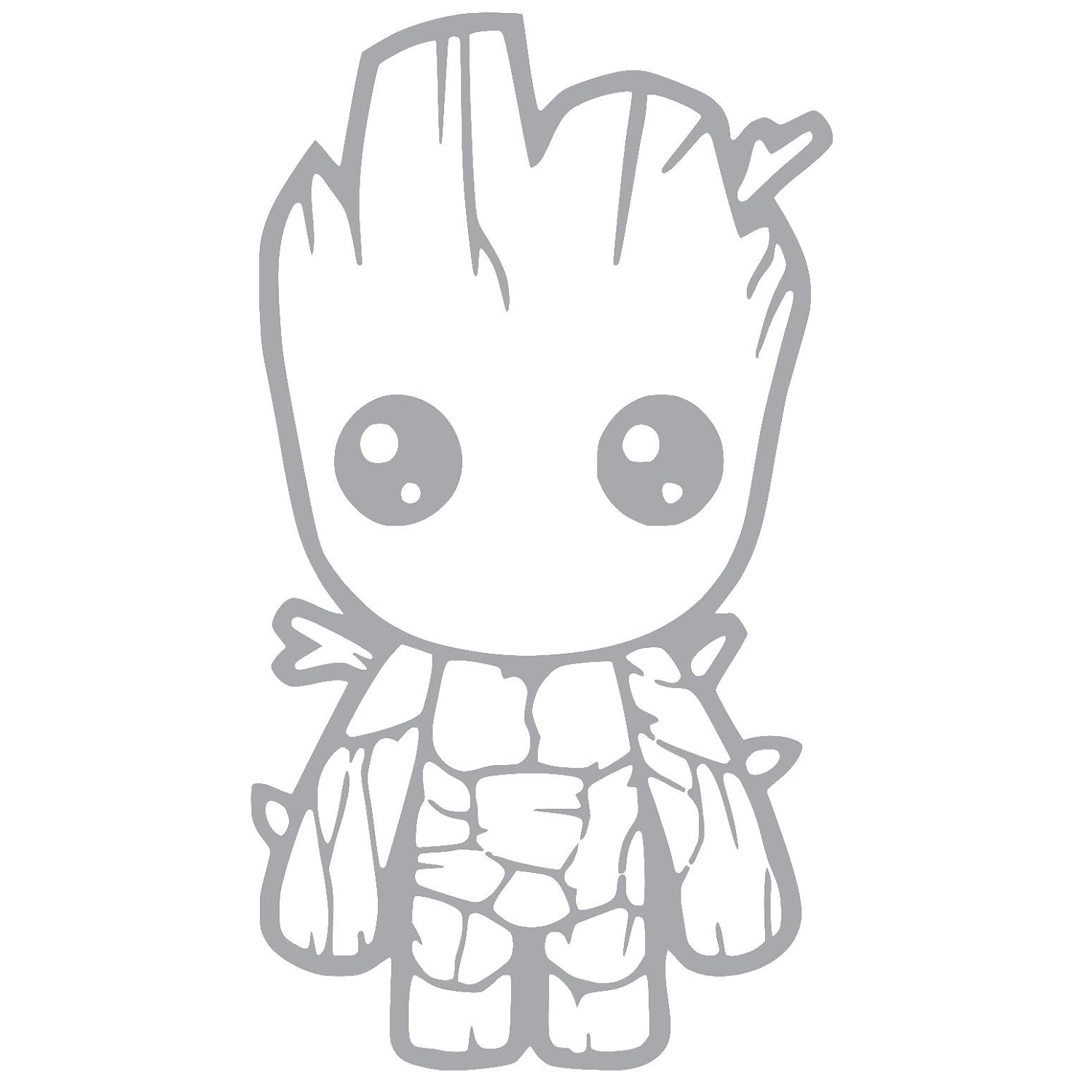 Amazon BABY GROOT GUARDIANS OF THE GALAXY Vinyl Sticker Decal 2 2" x 4" Black Automotive