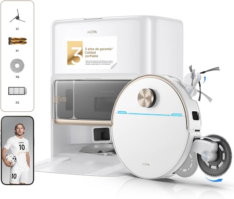 dreame V70 Ultra Complete, Aspirador Robô, Branco