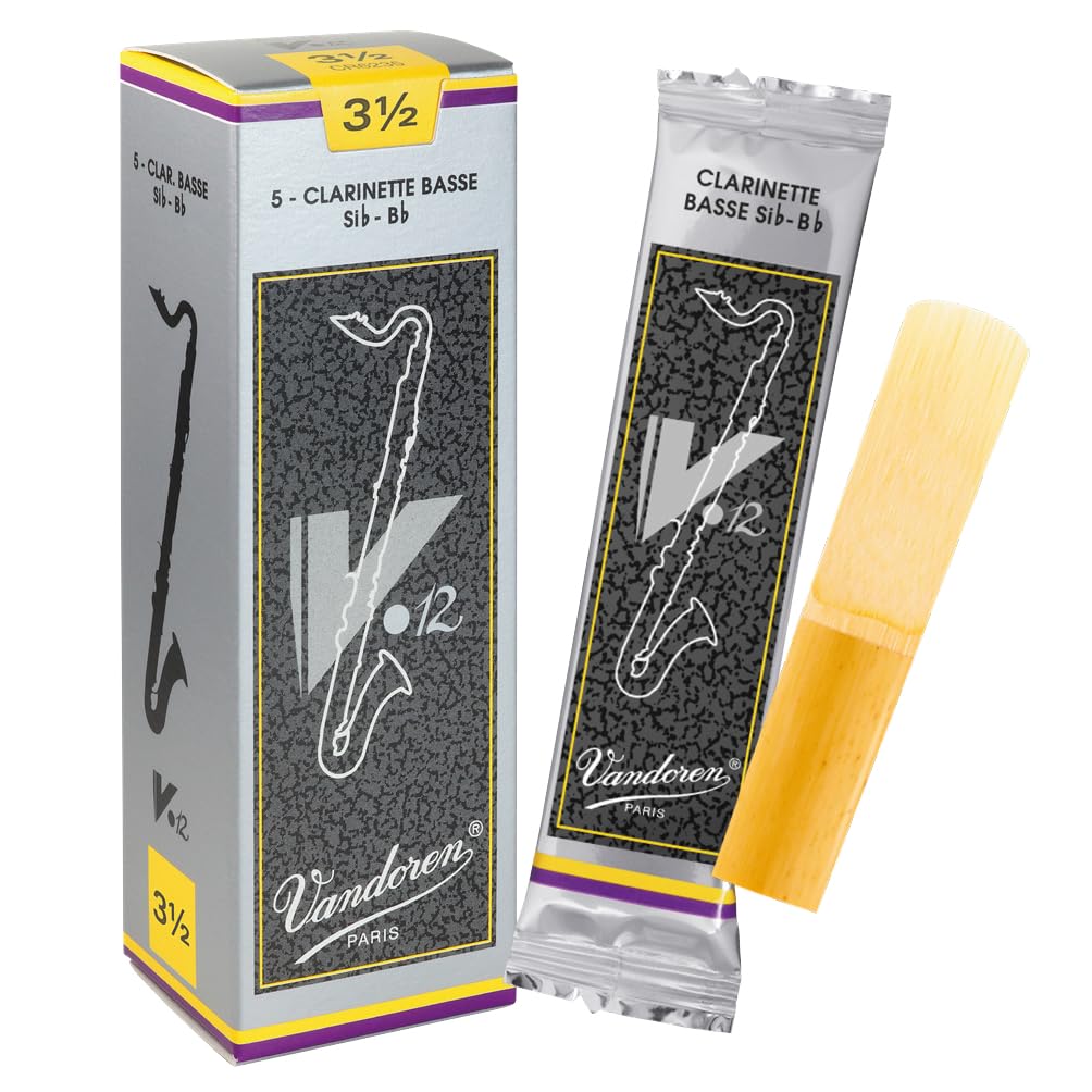 Vandoren V12 Bass clarinet reeds, box of 5 - Strength 3,5