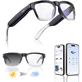 OHO AI Smart Glasses, Photochromic Z87+ Audio Open Ear Bluetooth Sunglasses | Hi‑Fi Speaker, 165‑Language Translation, ChatGPT AI, 10H Playtime, Voice Ctrl, Hands-Free Calls &amp; Music, Daily &amp; Travel Use