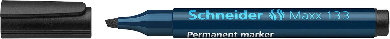 Schneider 133 Permanent Marker Chisel Tip - Black (Pack Of 10), 1 count (Pack of 10)