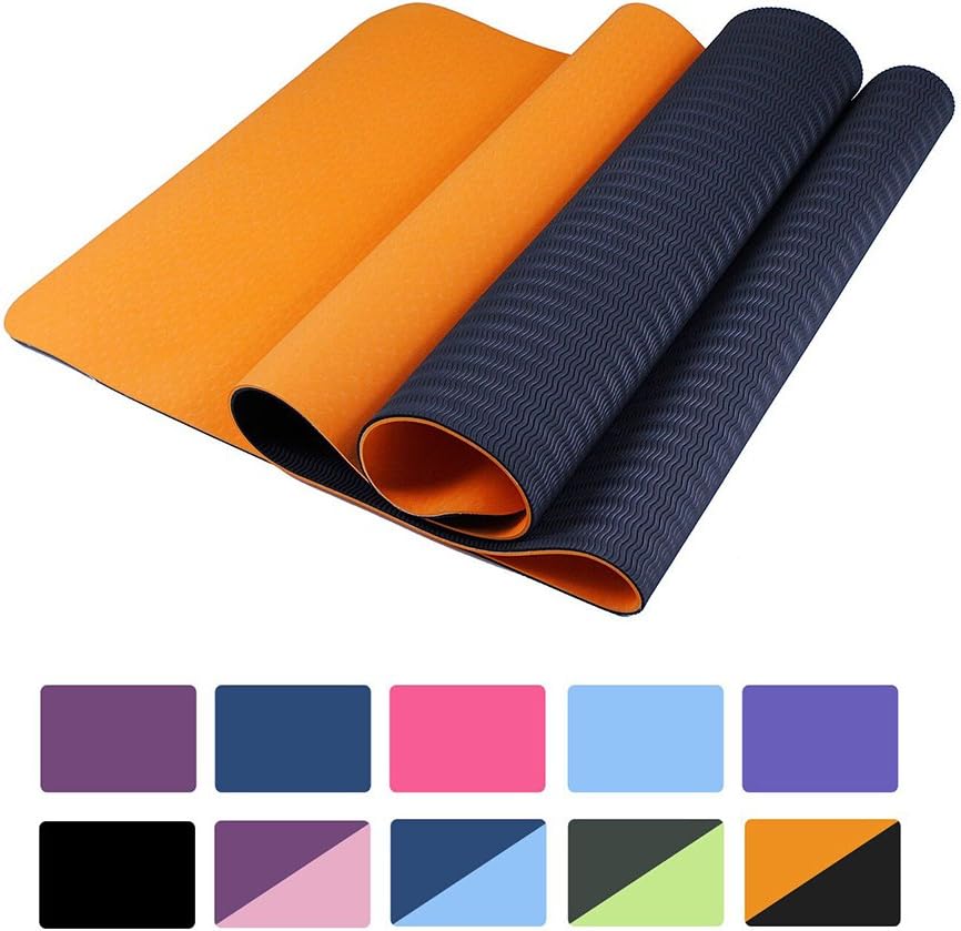Morning View Extra Thick Exercise Yoga Mat, High Density Anti-Tear Yoga and Pilates Mat with Carrying Strap(72" L x 24" W x 1/4 Inch Thick)