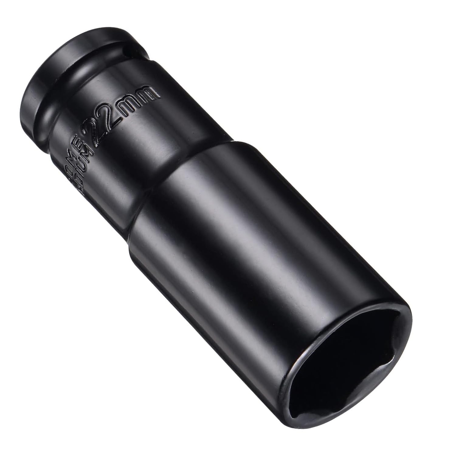 Juttzzei Deep Impact Socket - 1/2 Inch Drive by 22mm, Heat-Treated CR-V Steel Socket with 78mm Length, 6-Point Metric Sizes for Car & Home Repair