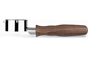 LILQ 54mm Bottomless Naked 3 Ears Portafilter | Compatible with 54mm Breville Machines | Stable Handle (Walnut, 54mm Breville)