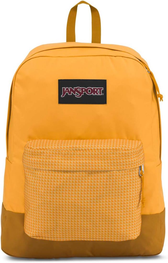 jansport backpack mustard yellow SuperBreak Plus FX - Lime Citron Two large main compartments offer ample storage for your supplies Jansport Utility Pocket Zippered Miniature