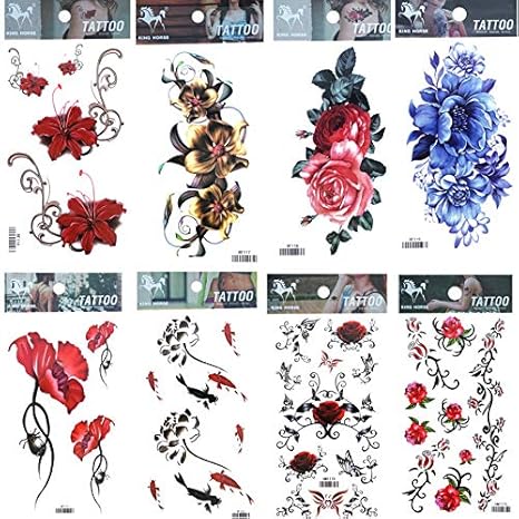 Faux Tatouages Grashine Qui Ressemblent à De Vrais Fleurs